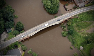 Holt Heath Bridge   during the great River Severn floods of 2007 from the air