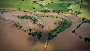 Upper Lode Lock during the great floods of 2007 from the air