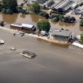 Worcester Racecourse during the great River Severn floods of 2007 from the air
