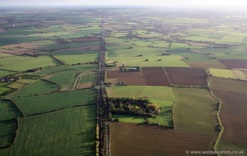 A1 roman road from the air