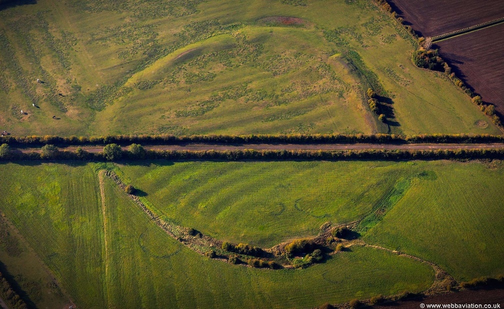 Belsars Hill  Iron Age hillfort from the air