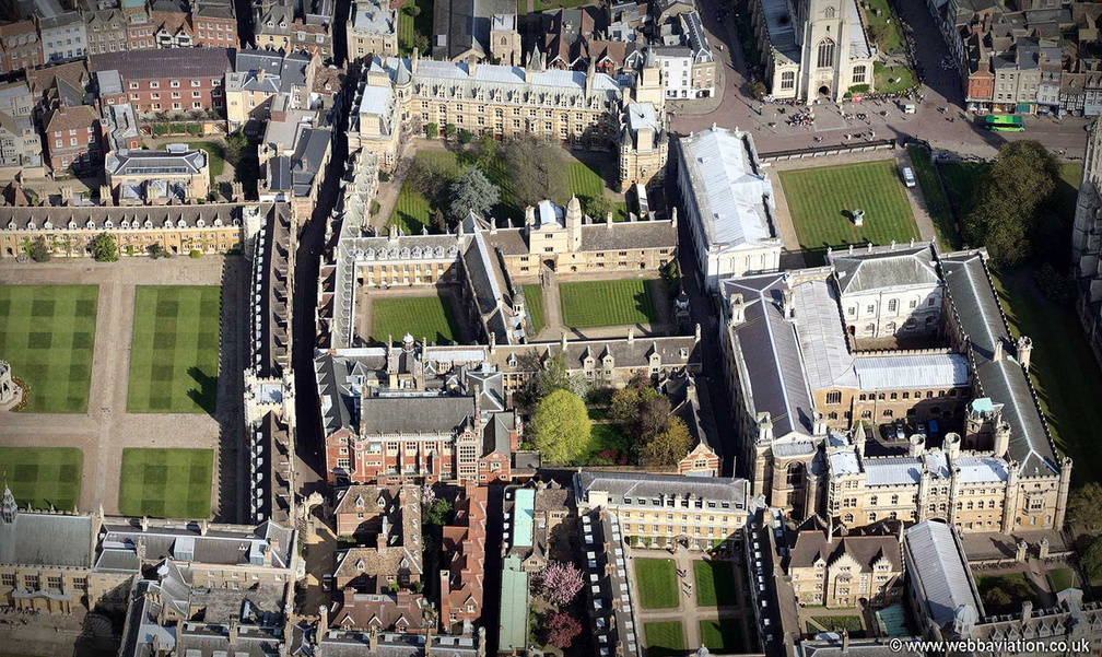 Gonville & Caius College, University of Cambridge  from the air 