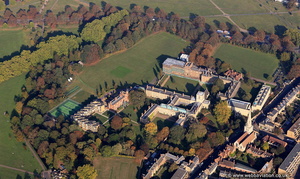 Jesus College Cambridge  from the air