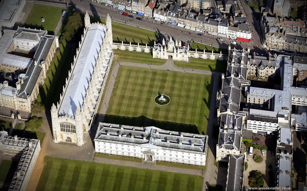 King's College, Cambridge from the air 