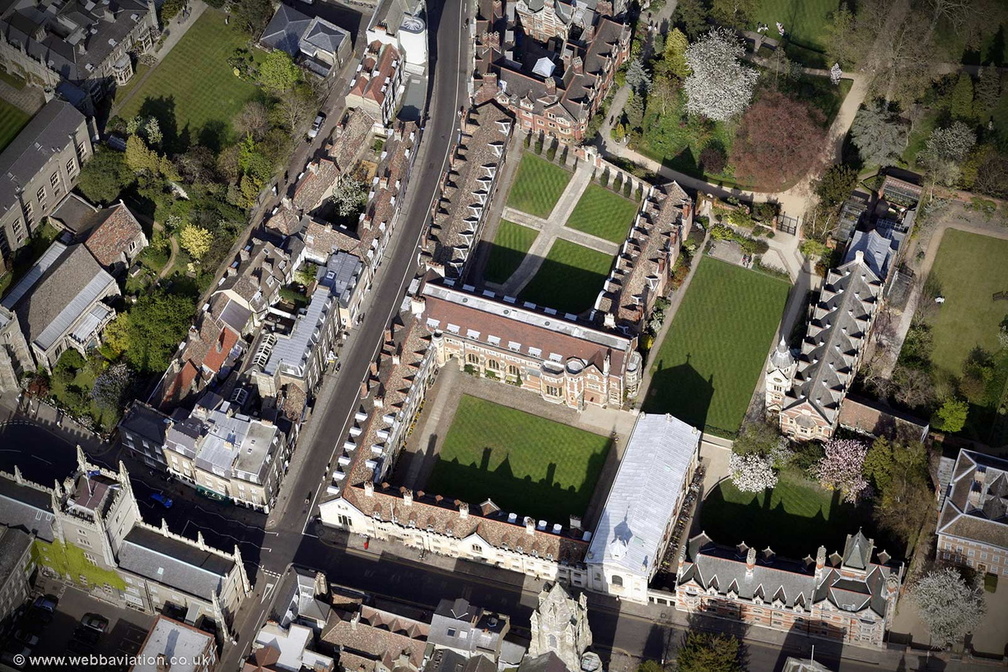 Pembroke College, Cambridge  from the air