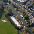 River Cam by Jesus Green, Cambridge  from the air