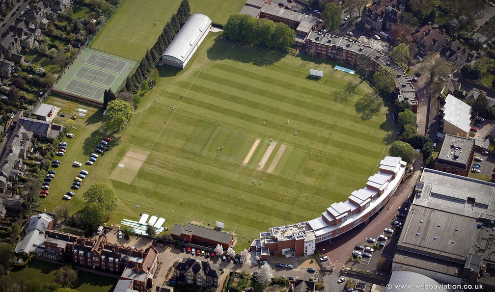 University of Cambridge's cricket ground  Fenner's   from the air