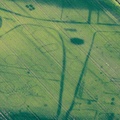 Ironage or Romano-British circle Crop marks  from the air