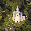 St Mary's Church , Godmanchester   from the air