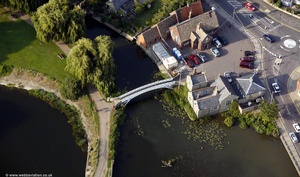 Godmanchester Chinese Bridge from the air