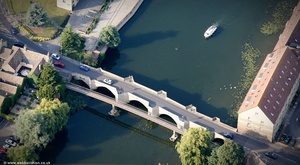 Huntingdon Bridge  from the air