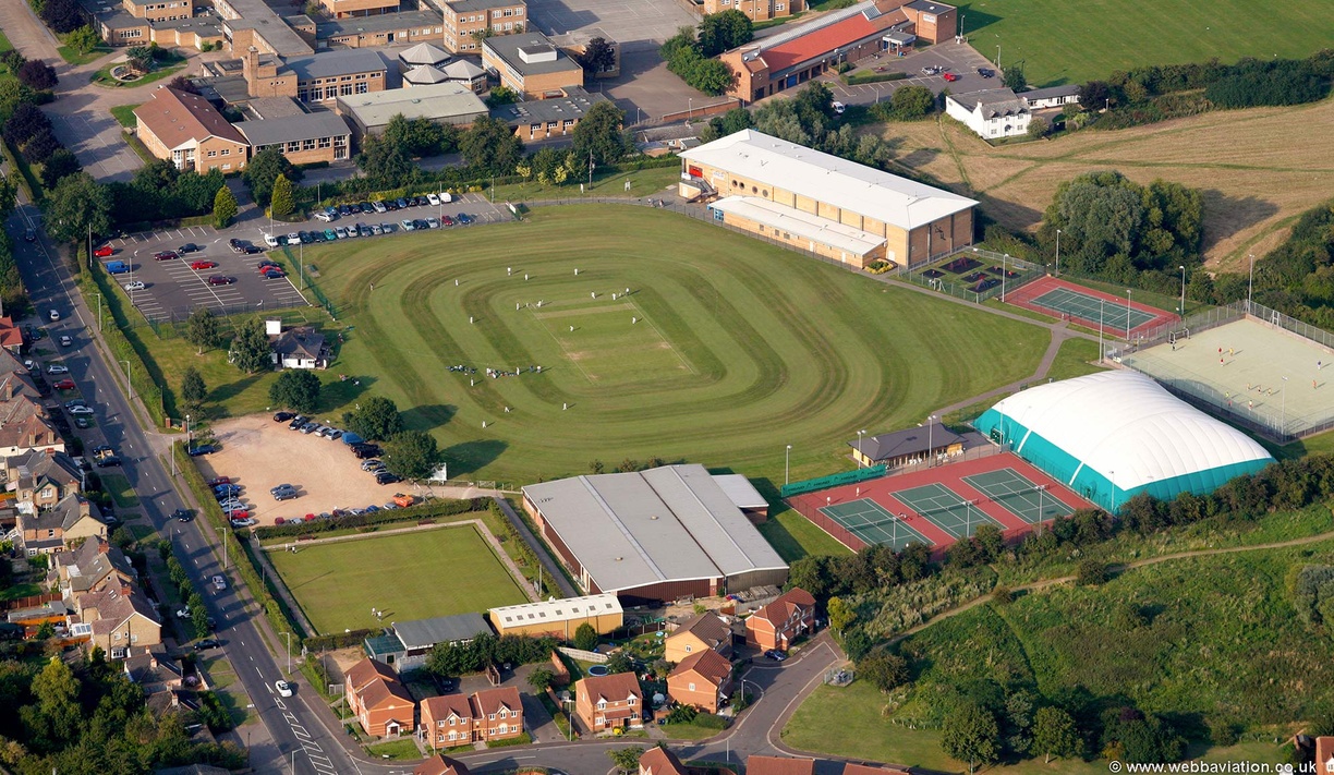King George V Playing Field  Huntingdon  from the air