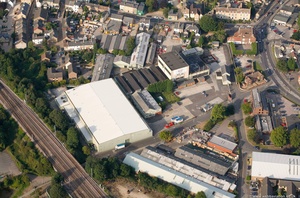 former Edison Bell  factory in Huntingdon  from the air