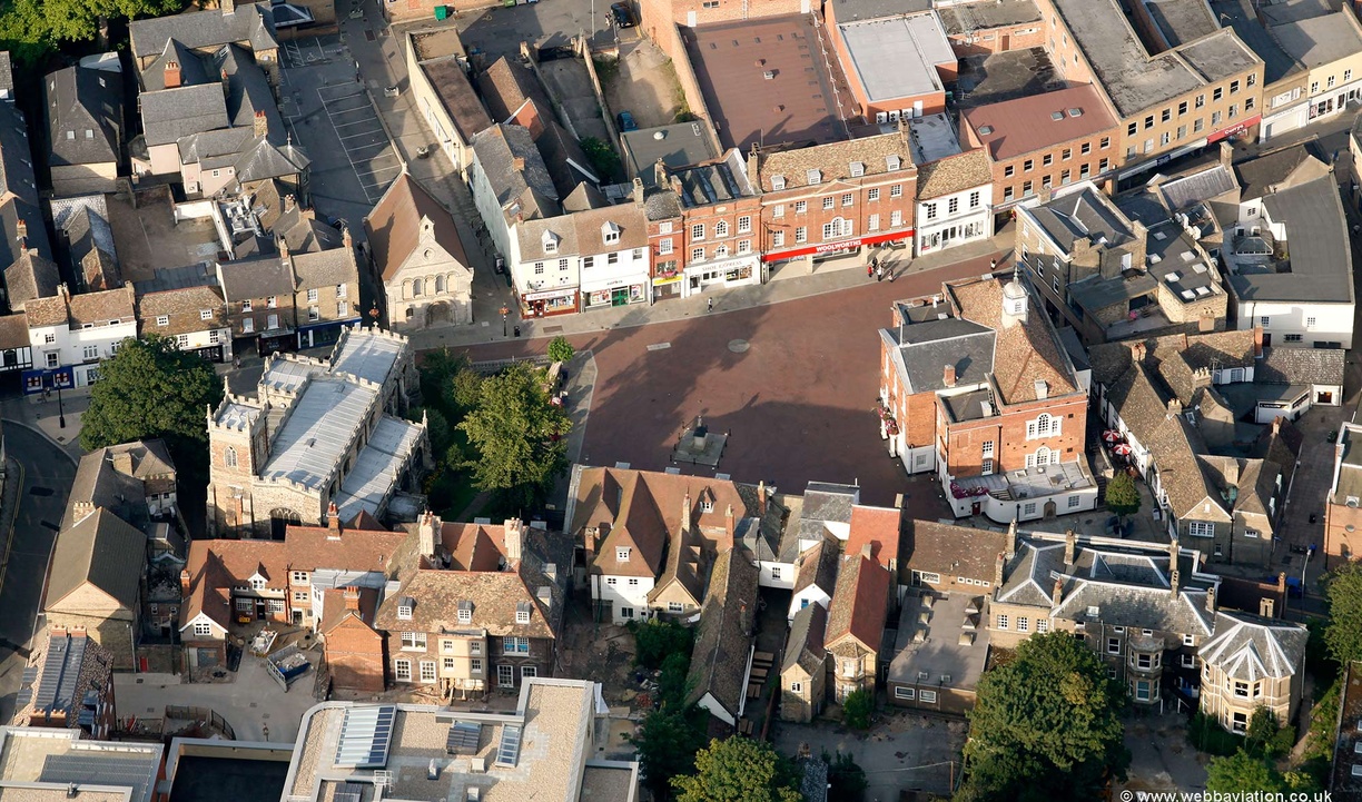  High St Huntingdon Cambridgeshire  from the air