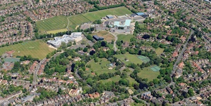 Central Park, Thomas Deacon Academy and University Centre Peterborough  from the air