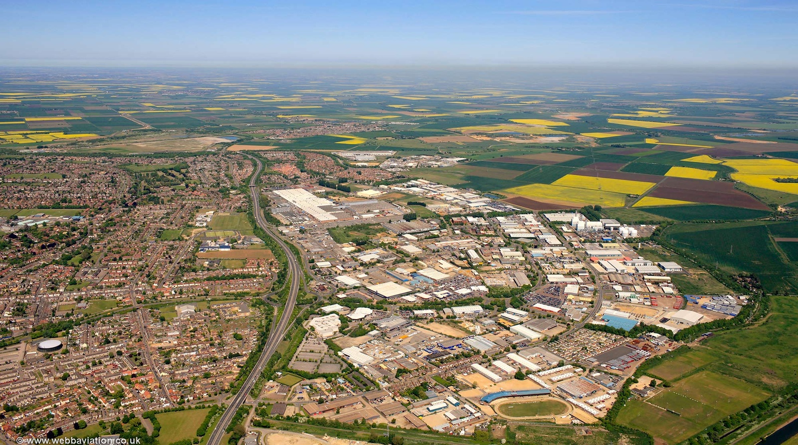 Fengate Industrial Estate, Peterborough from the air