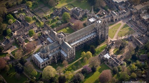 Peterborough Cathedral from the air