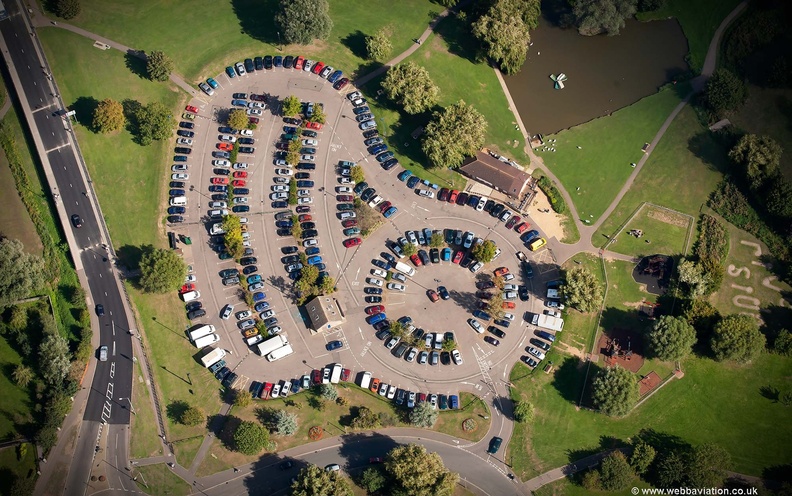 St Neots car park  , St. Neots  from the air