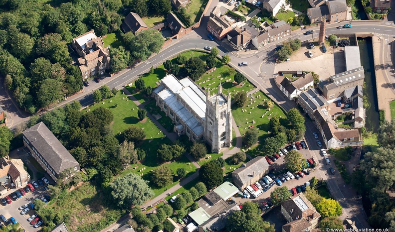  Saint Neots Parish Church , St. Neots  from the air