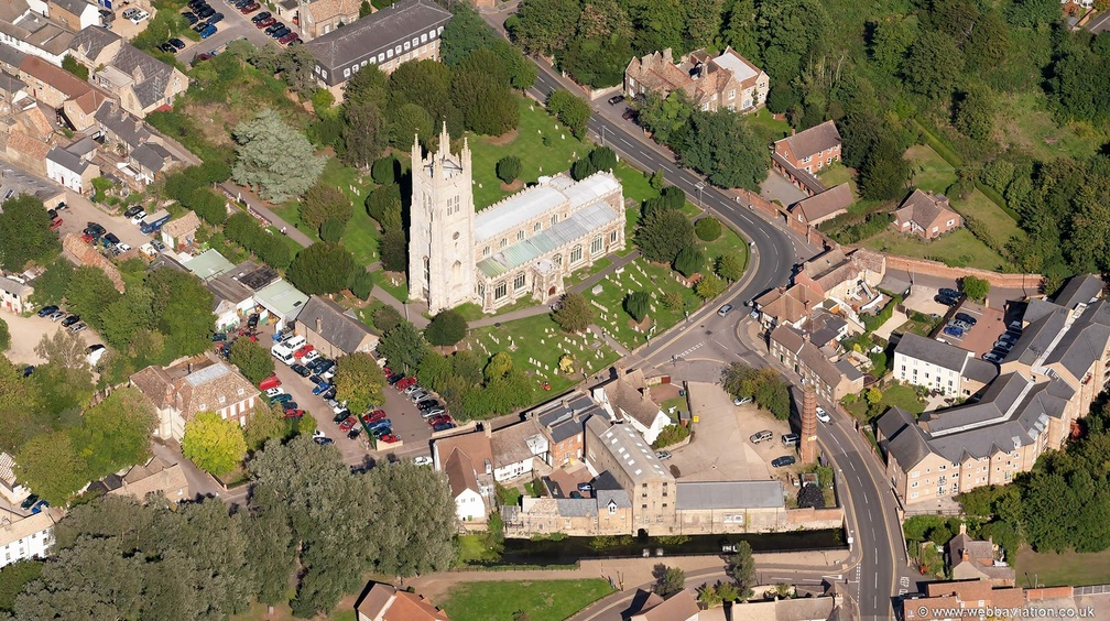  Saint Neots Parish Church , St. Neots  from the air