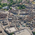 Wisbech town centre Cambridgeshire  from the air