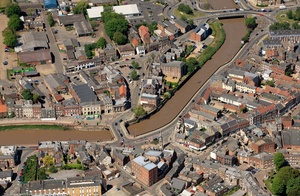 Wisbech  Cambridgeshire  from the air
