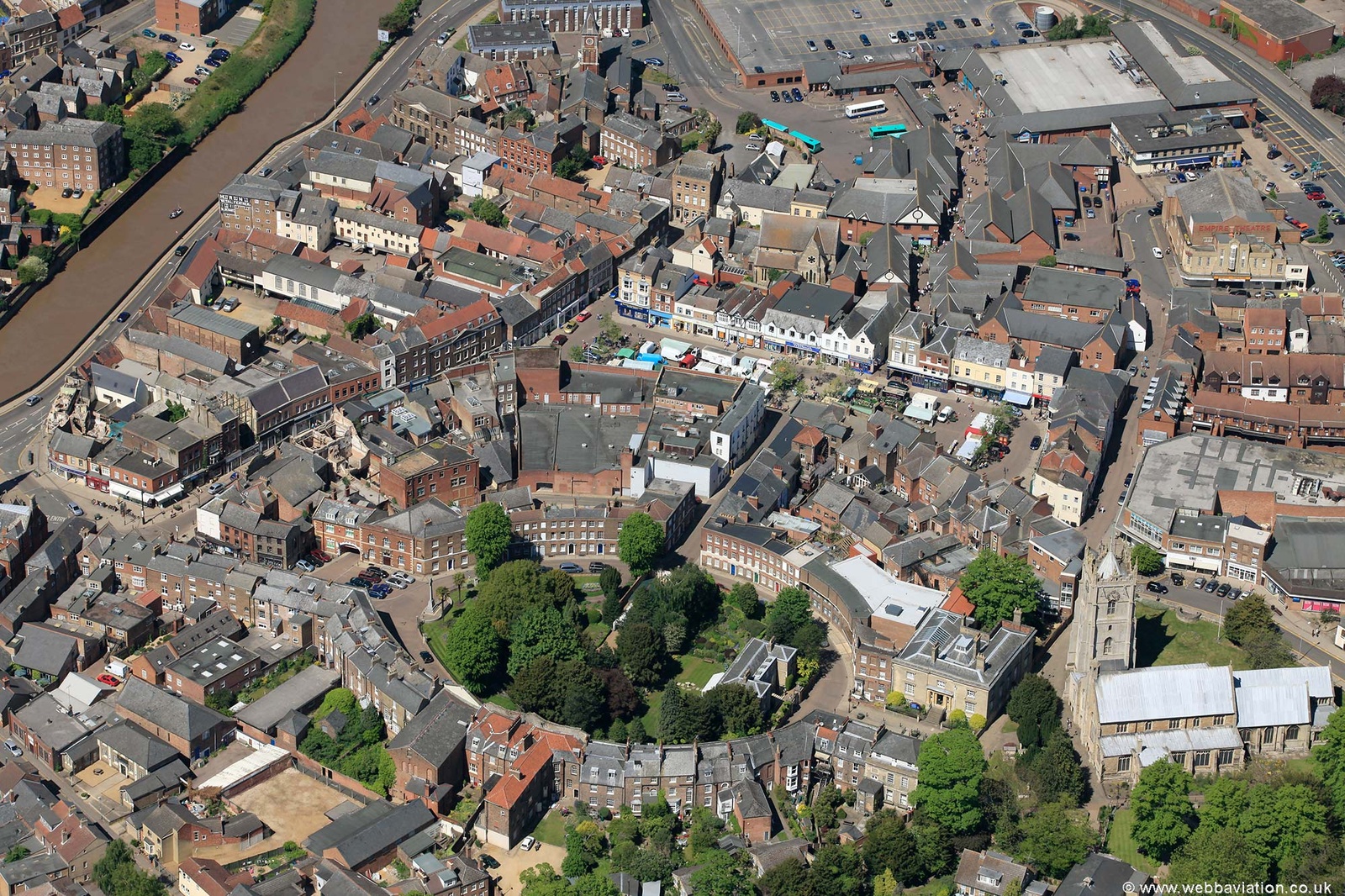 Wisbech town centre   from the air