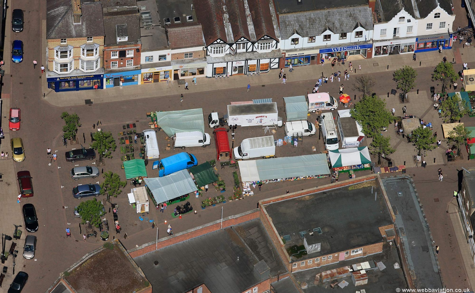Wisbech Market from the air