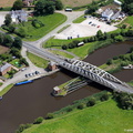 Acton Bridge swing bridge Cheshire  aerial photo 