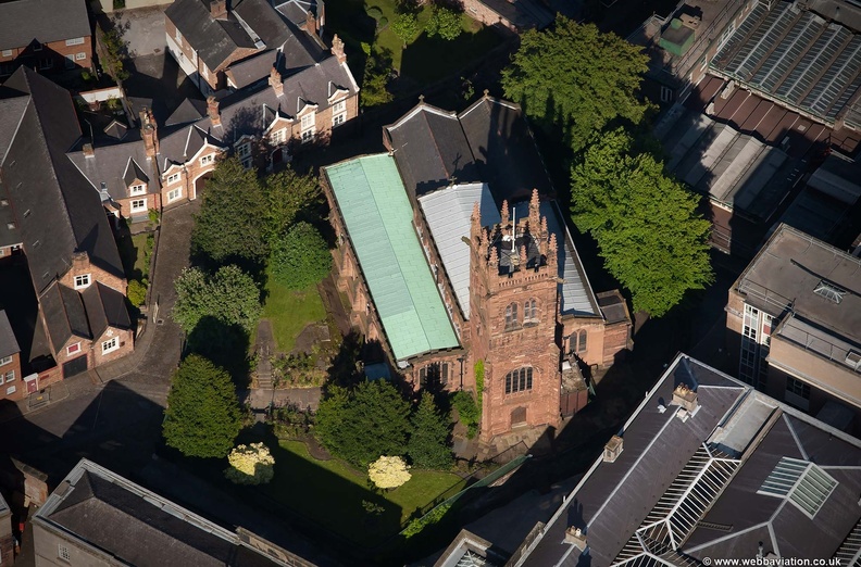 Church of St Mary-on-the-Hill Chester from the air
