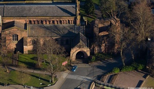 St John the Baptist's Church, Chester from the air