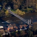 Queen's Park Suspension Bridge, Chester from the air