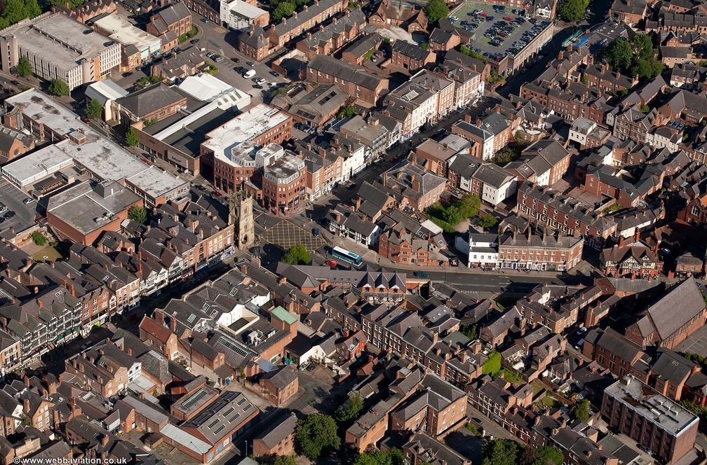 Lower Bridge St Chester from the air
