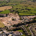  new houses under construction in Alsager Cheshire from the air 