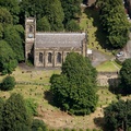 St John the Baptist's Church, Bollington from the air