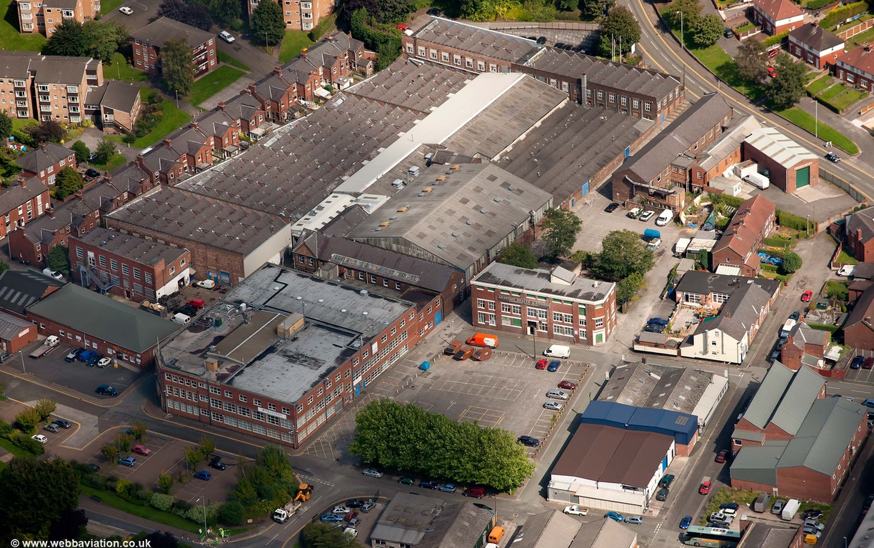 Berisfords Ribbons & Edward Mill Congleton  from the air