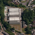 derelict factory, Congleton, now Shaw Close housing development   from the air