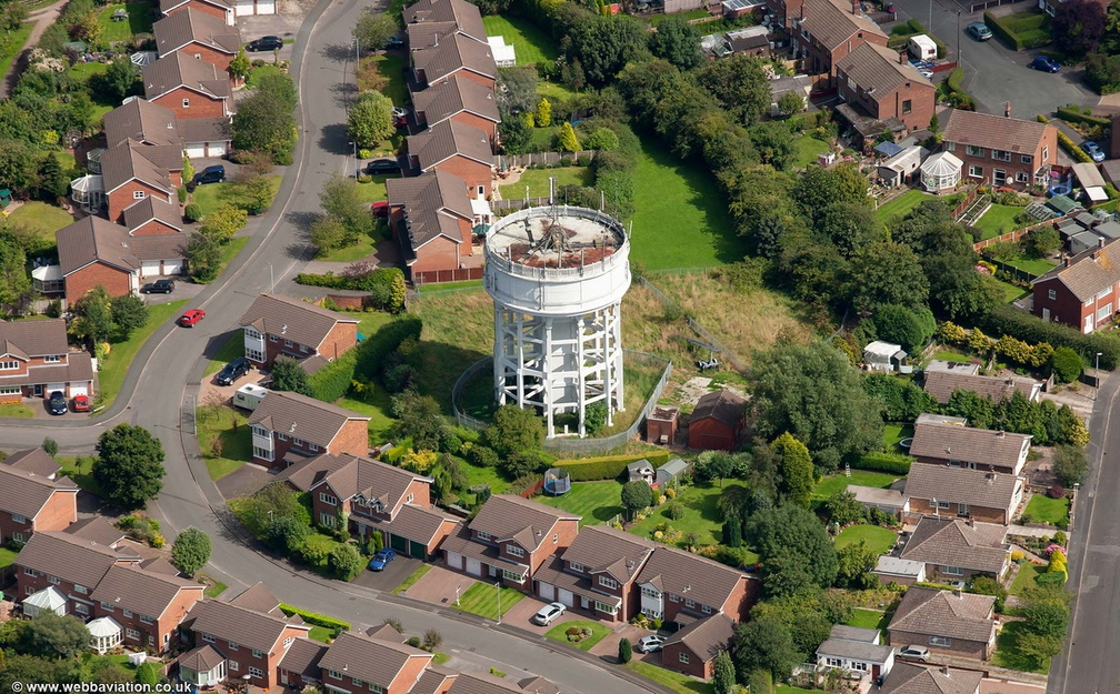 Congleton water tower  from the air