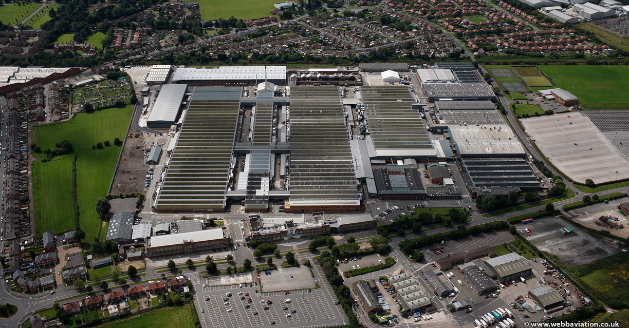 Bentley Motor Works Factory Crewe  from the air