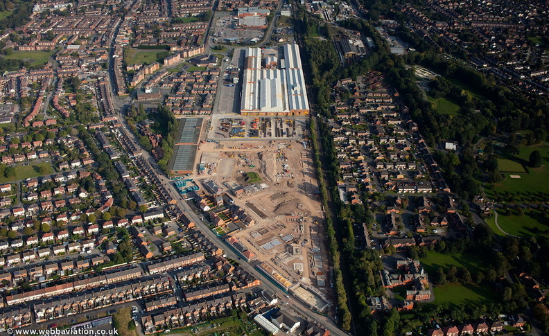 Crewe Loco Works  from the air