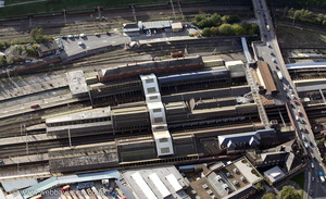 Crewe Railway Station  from the air