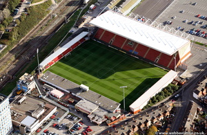 Alexandra Stadium Crewe  from the air