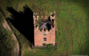 Doddington Castle Cheshire, also known as Delves Hall from the air