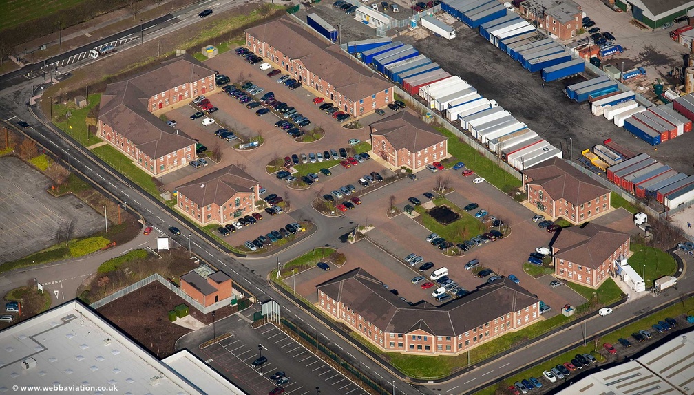 Telford Court Chester Gates Business Park aerial photo 