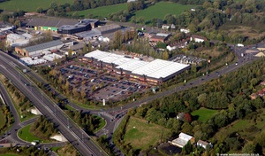 Stanley Green Retail Park from the air