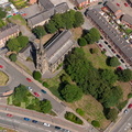 St Paul's Church  Macclesfield Cheshire UK  from the air