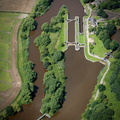 Saltersford locks aerial photograph