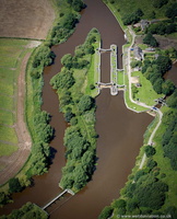 Saltersford locks aerial photograph