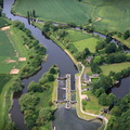 Saltersford Locks in Northwich Cheshire aerial photograph