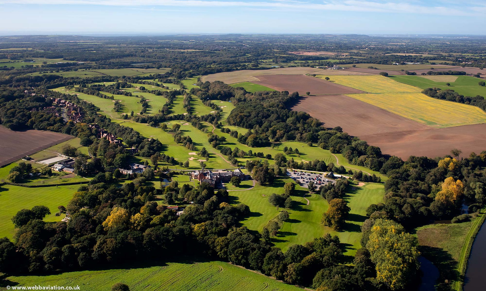 Vale Royal Abbey Golf Course from the air 